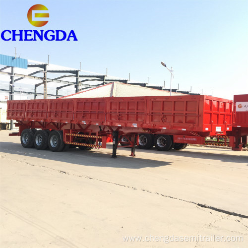 3 Axle 40 Tons Side Drop Dump Trailer